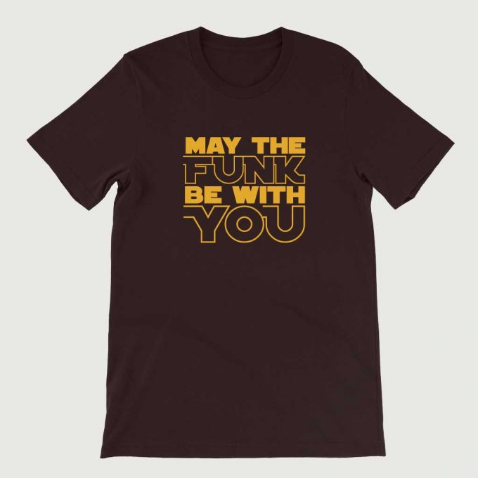 Retro Vintage Star Wars Inspired May the Funk Be With You men's (Unisex) T-shirt Brown