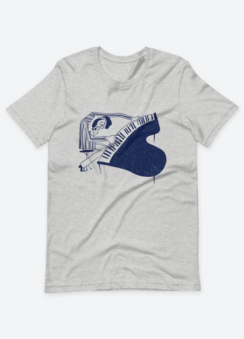 Jazz Hands Piano Player Graphic Tee Athletic Heather