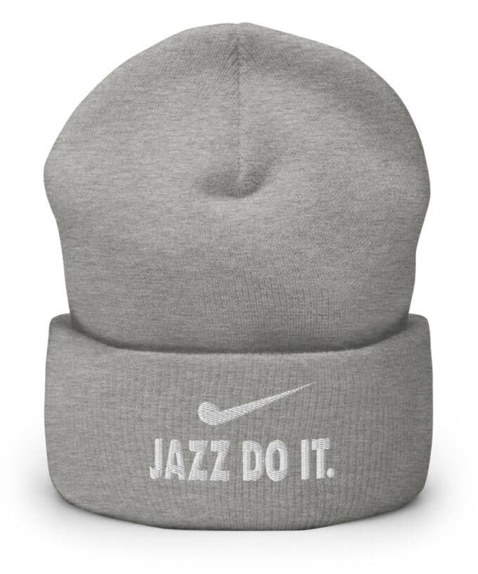 Jazz Do It Beanie For Jazz Musicians Light Grey