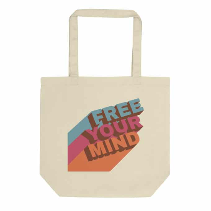 Free Your Mind Retro Vintage Eco Tote Bag